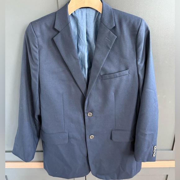 Nordstrom Other - Nordstrom Boys Navy Blazer •18 • w/ blue & check lining details